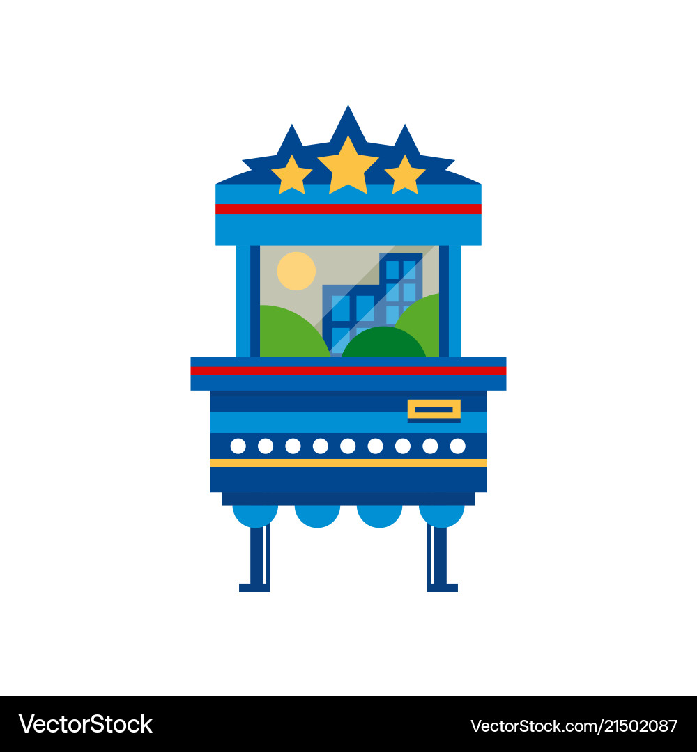 Arcade game machine isolated Arcade game machine isolated vector image