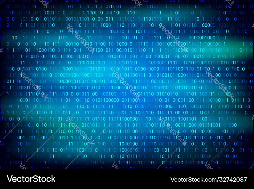 Binary code blue background cyber concept Binary code blue background cyber concept vector image