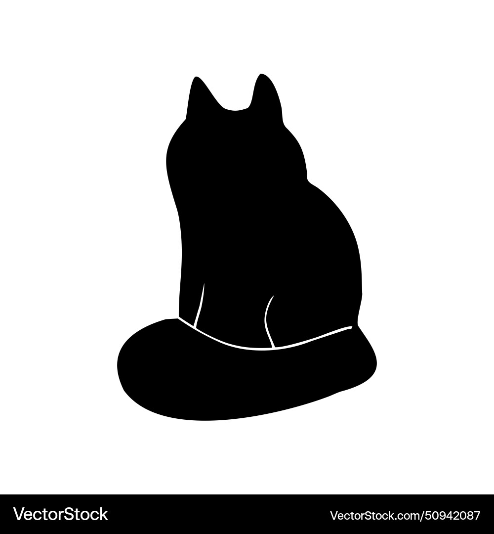 Black cat Royalty Free Vector Image - VectorStock