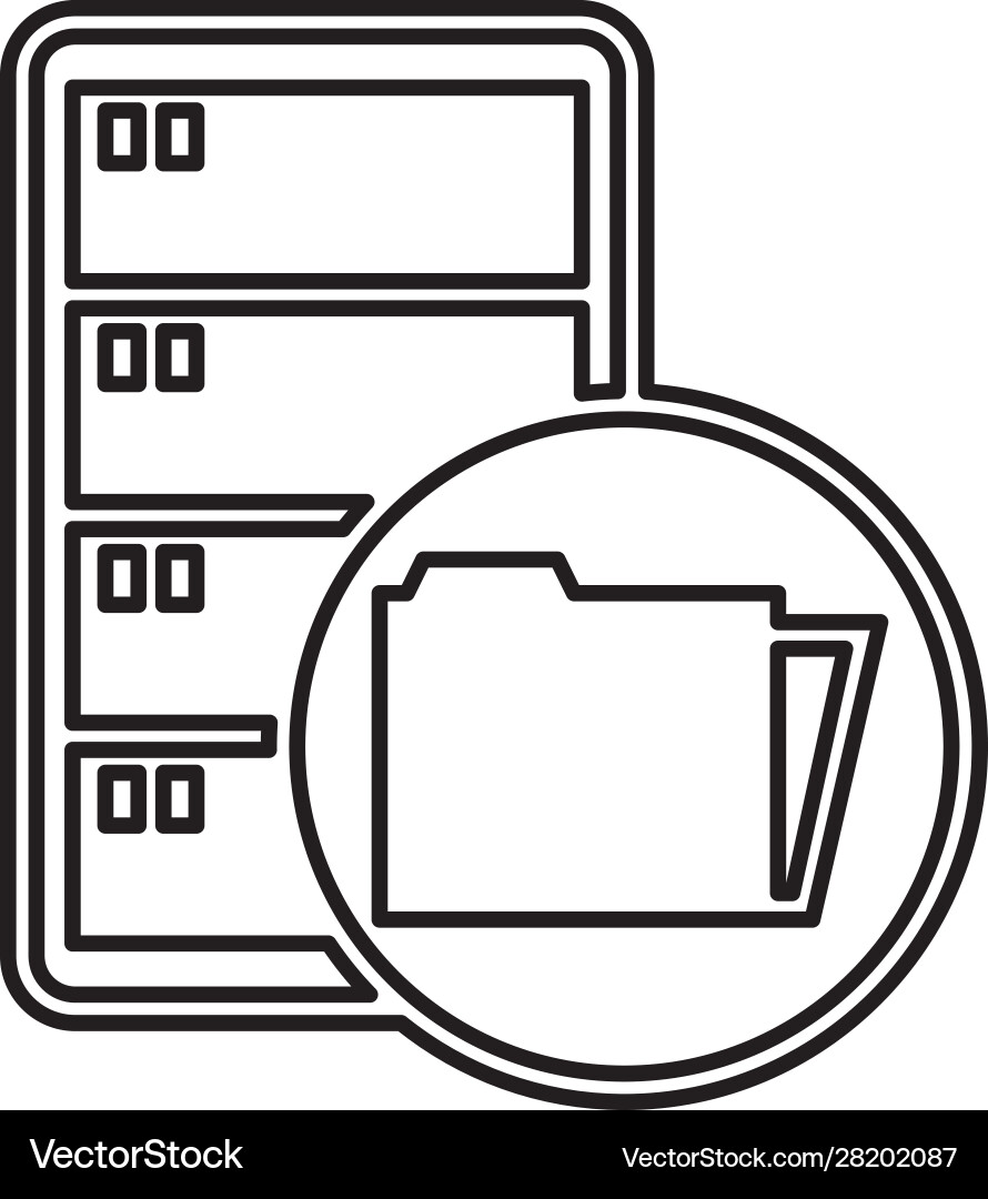 Data server tower isolated icon vector image
