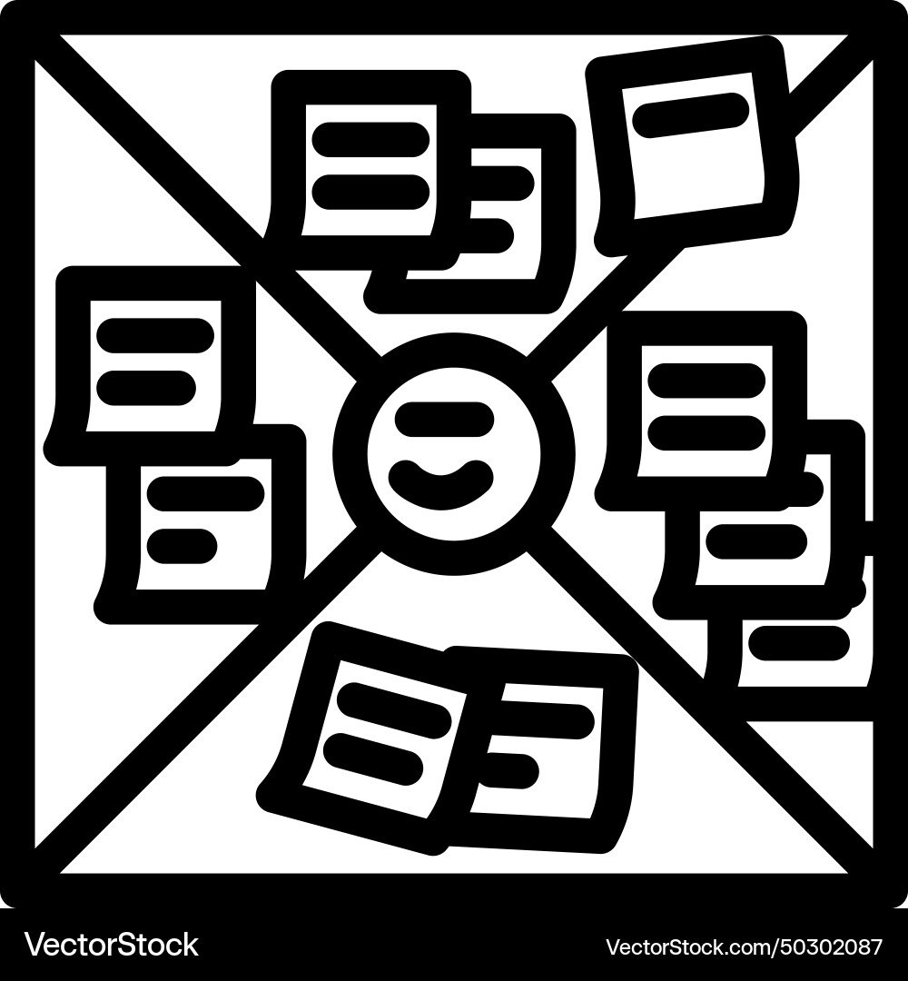 Empathy map ux ui design line icon Empathy map ux ui design line icon vector image