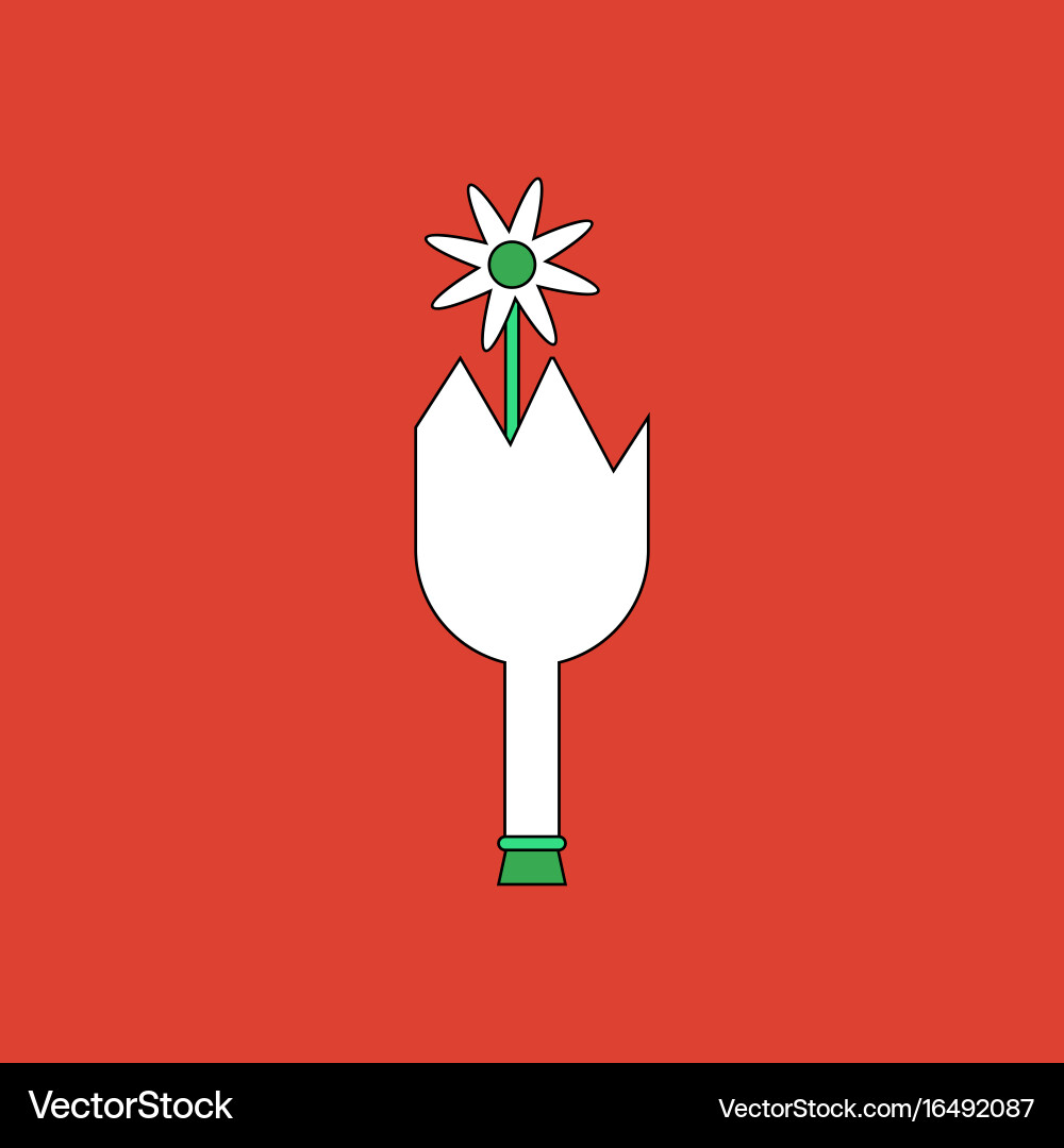 Flat icon design collection broken bottle Vector Image