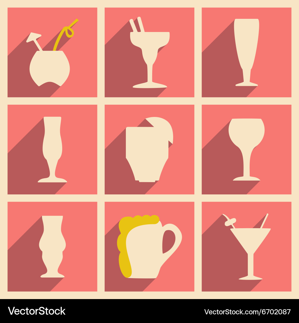 Flat with shadow concept and mobile application vector image