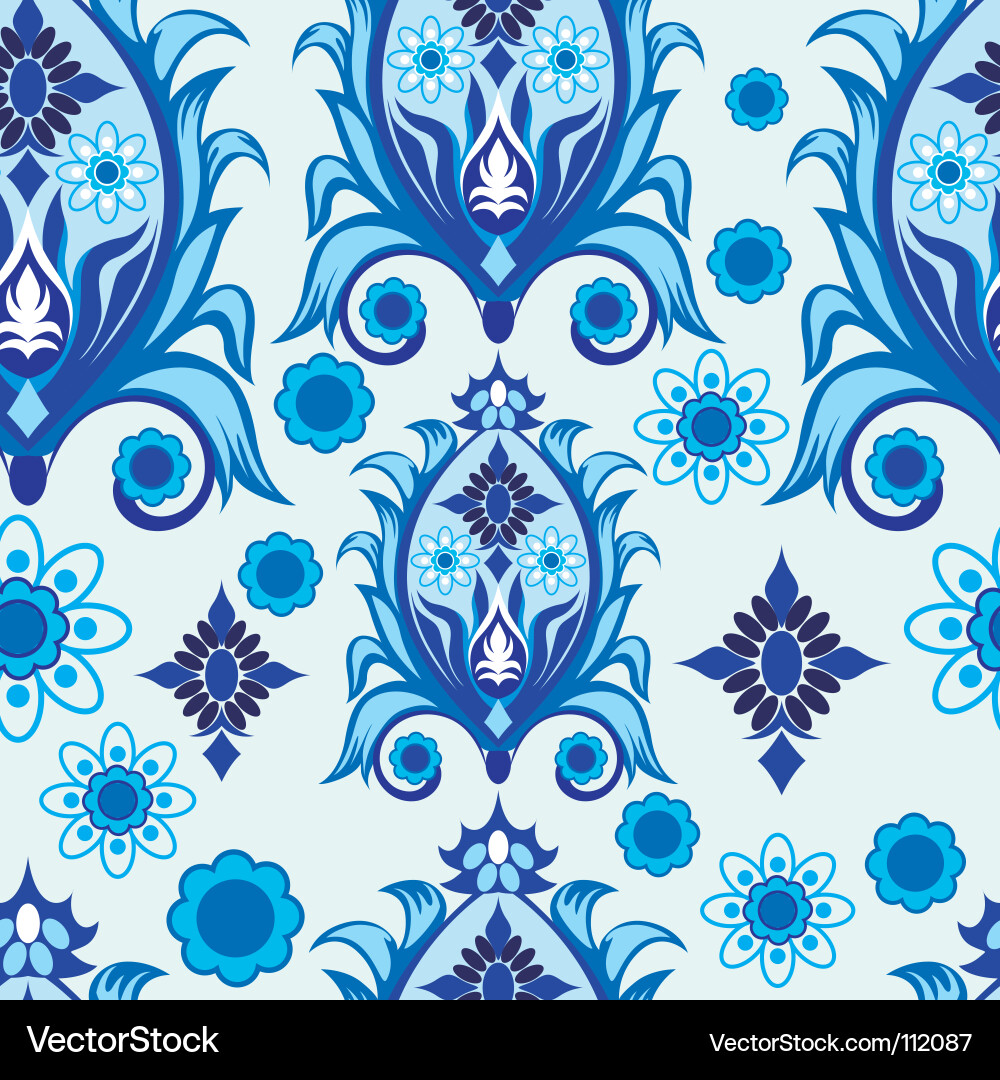 Floral Swirl Pattern Vector Image