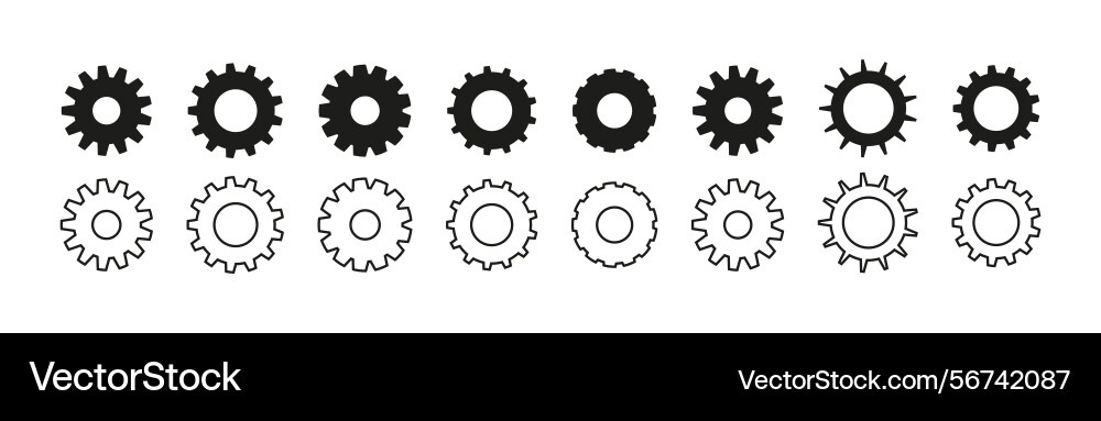 Gear work function with industry automation Gear work function with industry automation vector image