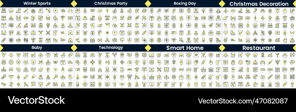 Linear style icons pack in this bundle include Linear style icons pack in this bundle include vector image