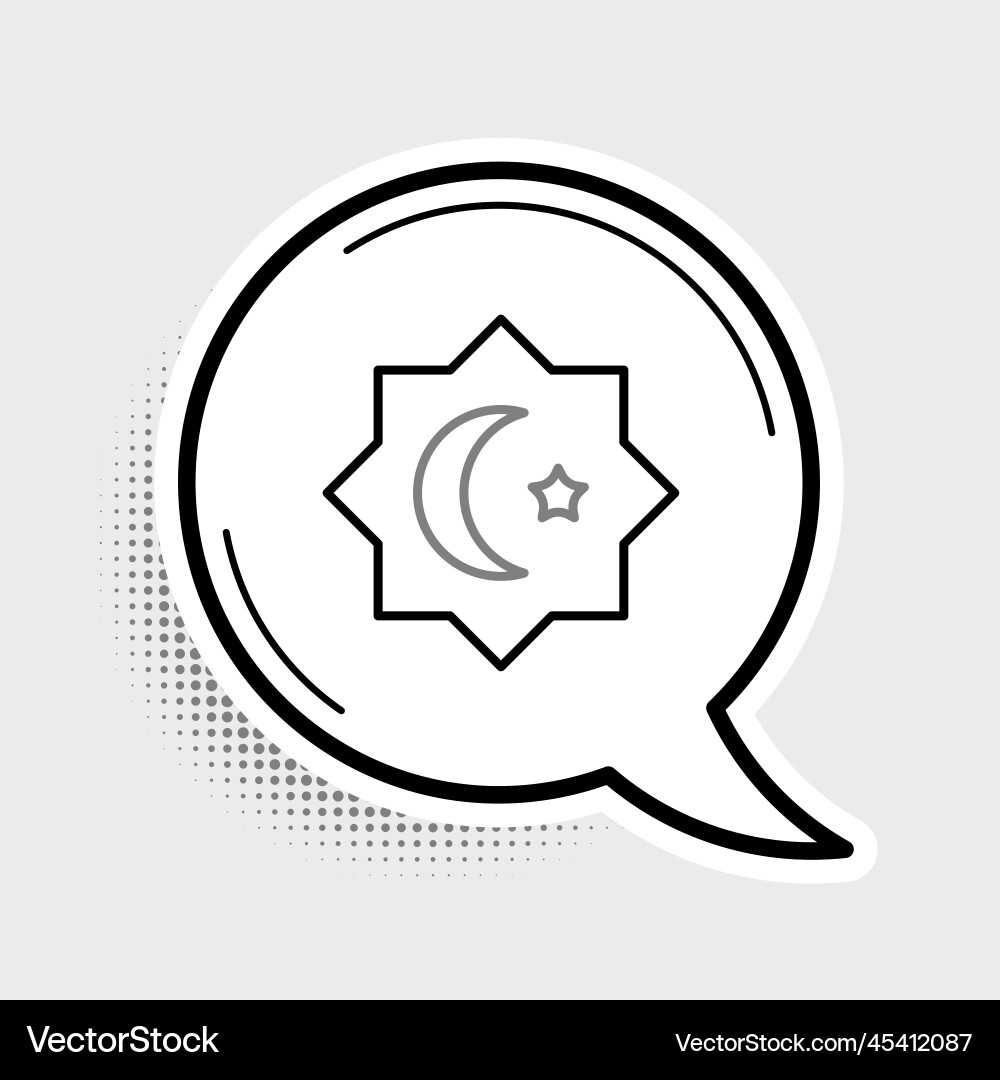 Linie islamische achteckige Stern-Ornamen isoliert Linie islamische achteckige Stern-Ornamen isoliert vektorbild