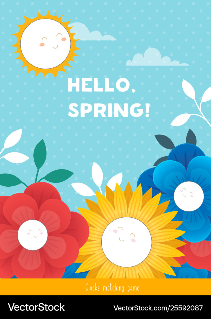 Matching game with blocks Vector Image