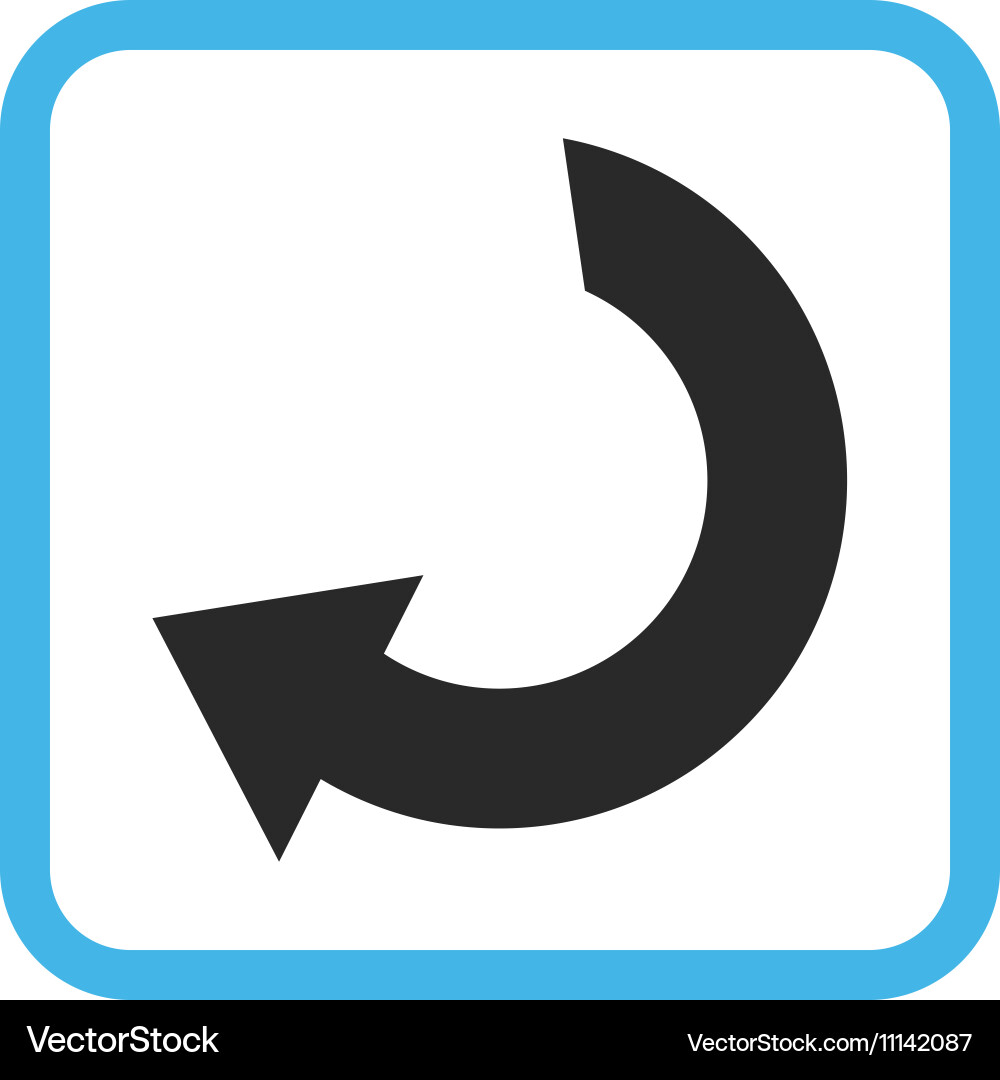 Rotate icon in a frame Vector Image