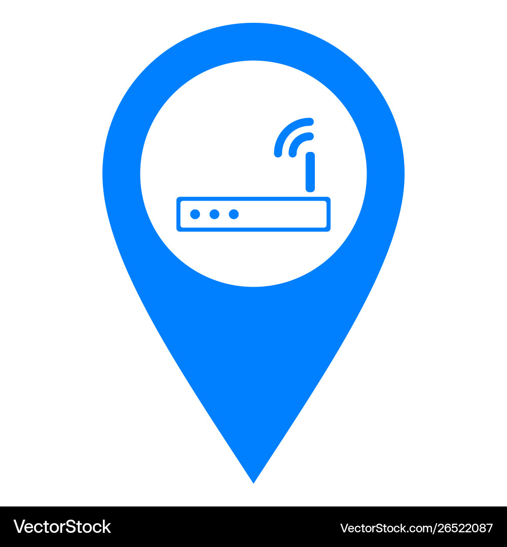 Router and location pin vector image