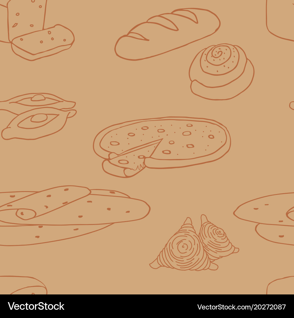 Seamless pattern of baking elements Vector Image