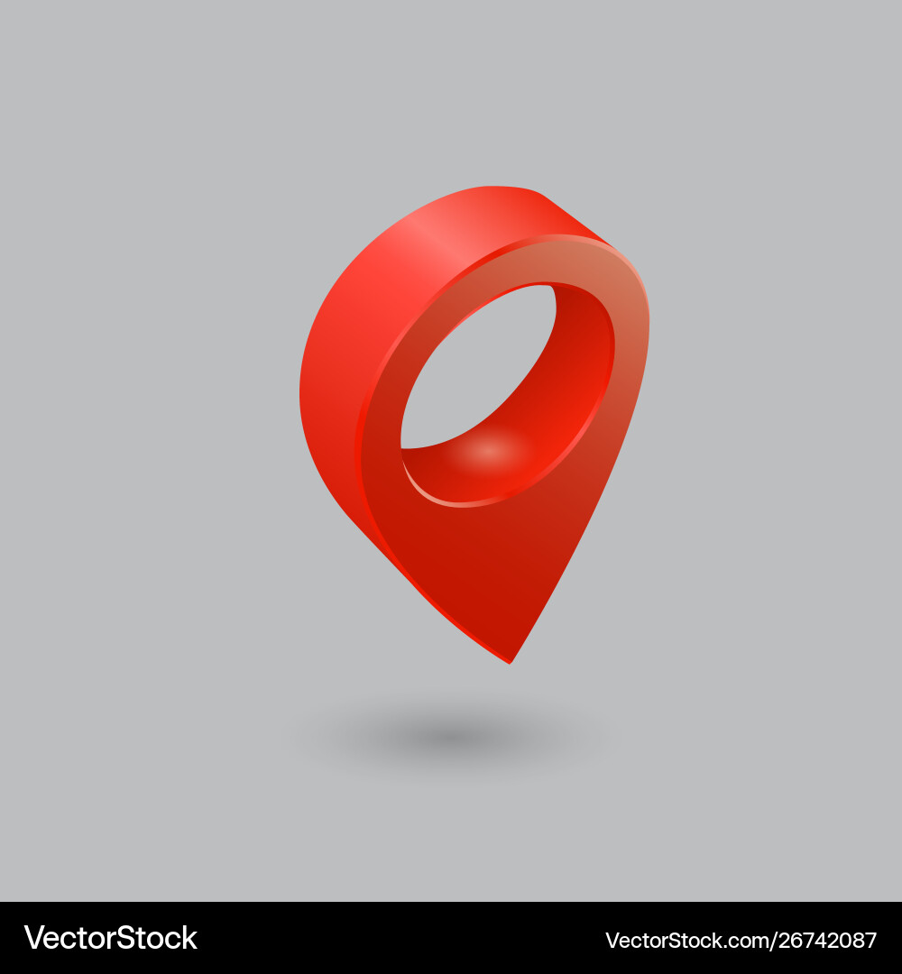 Set map pointer 3d pin location symbols Set map pointer 3d pin location symbols vector image