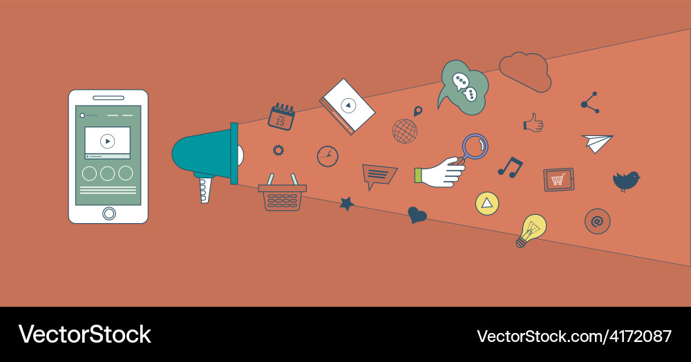 Set of flat design concepts vector image