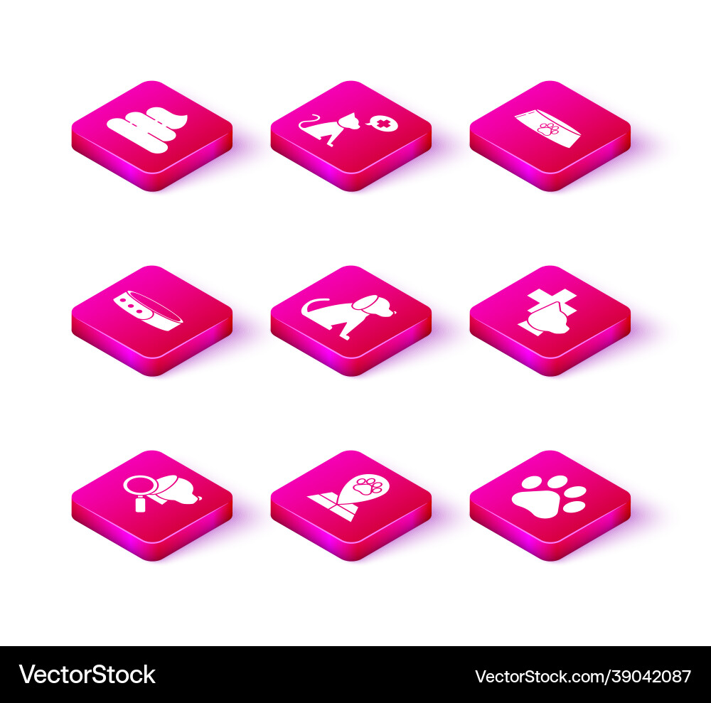 Set veterinary clinic symbol map pointer Set veterinary clinic symbol map pointer vector image