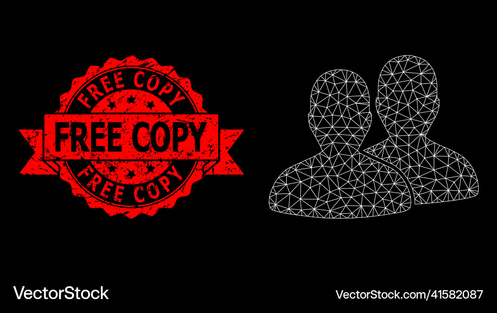 Triangulated net mesh users picture with scratched Triangulated net mesh users picture with scratched vector image