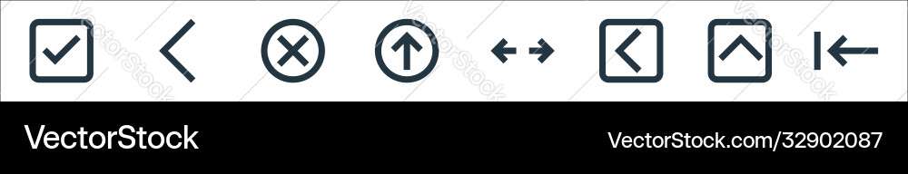 Ui line icons linear set quality Ui line icons linear set quality vector image