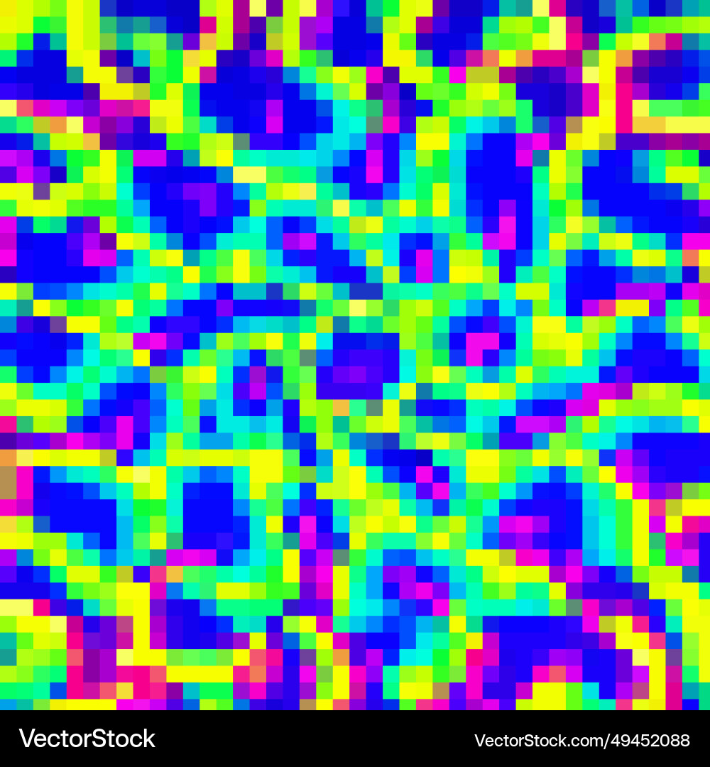 8-bit Pixel Mosaic Pattern Vector Image