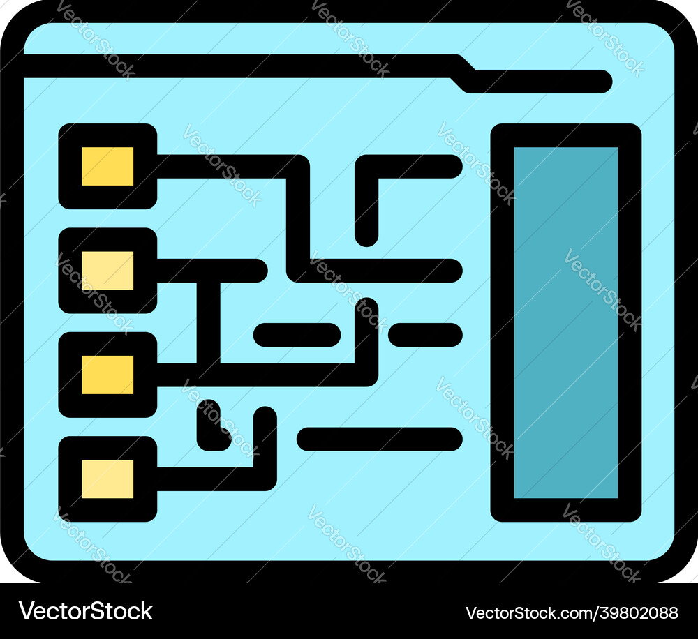 Cipher system icon color outline Cipher system icon color outline vector image