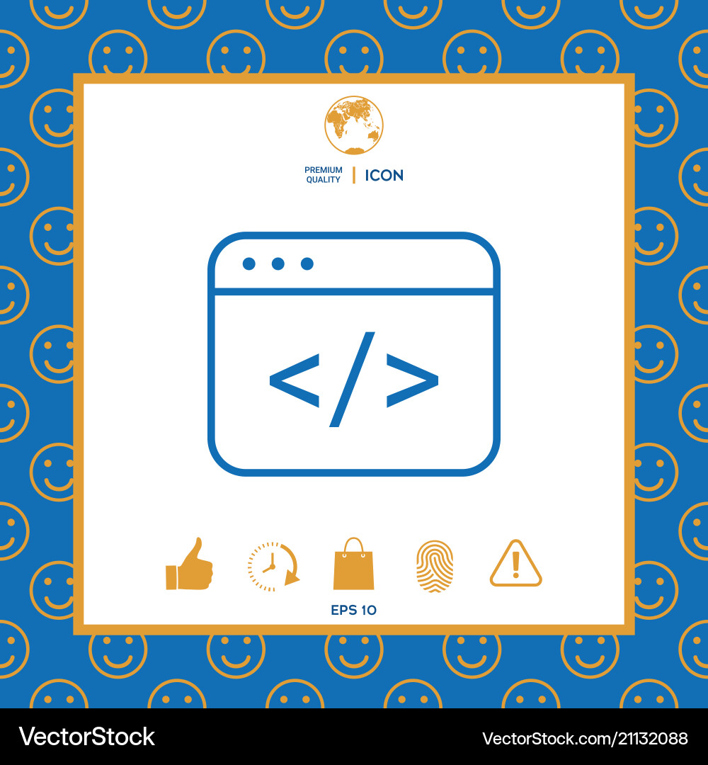 Code editor icon vector image