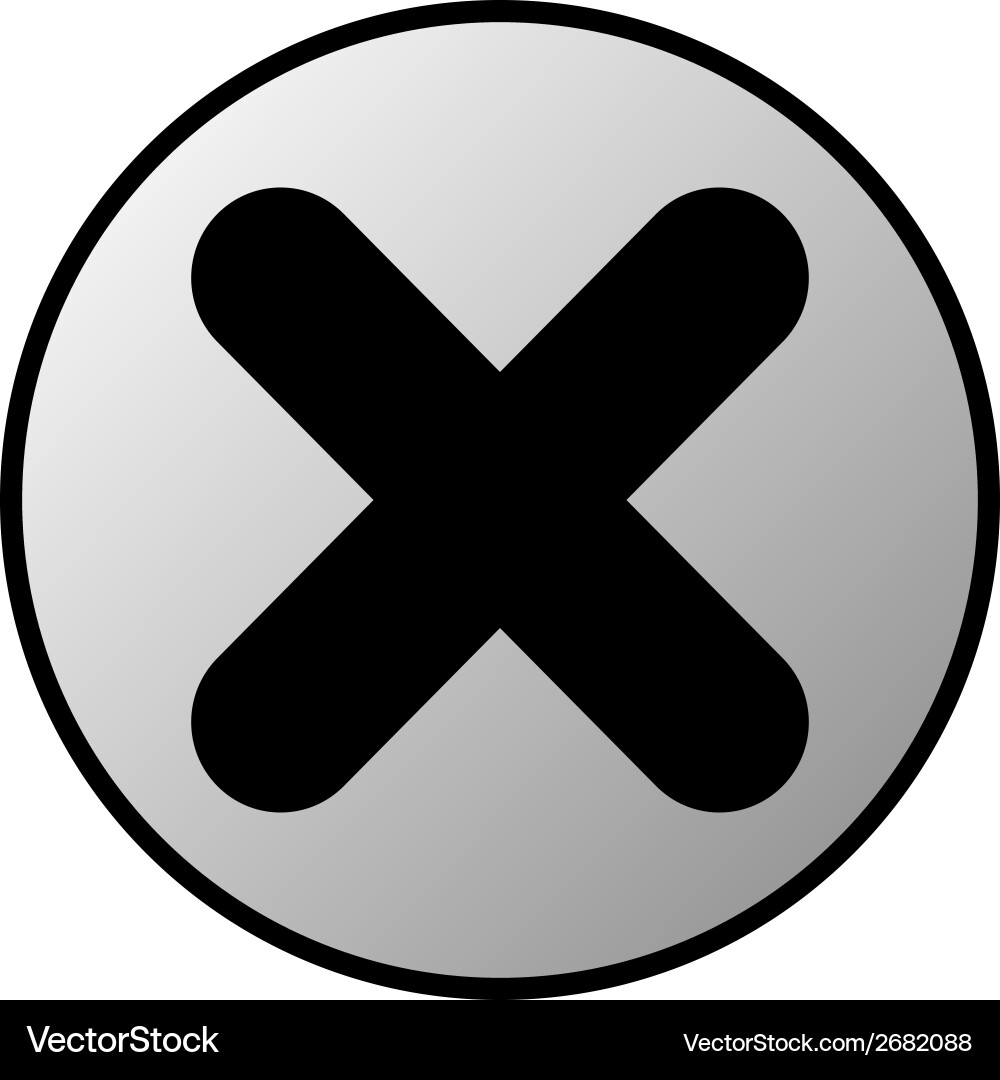 Delete button Vector Image