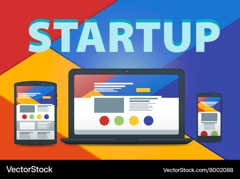 Development of adaptive design and a cloud service Vector Image