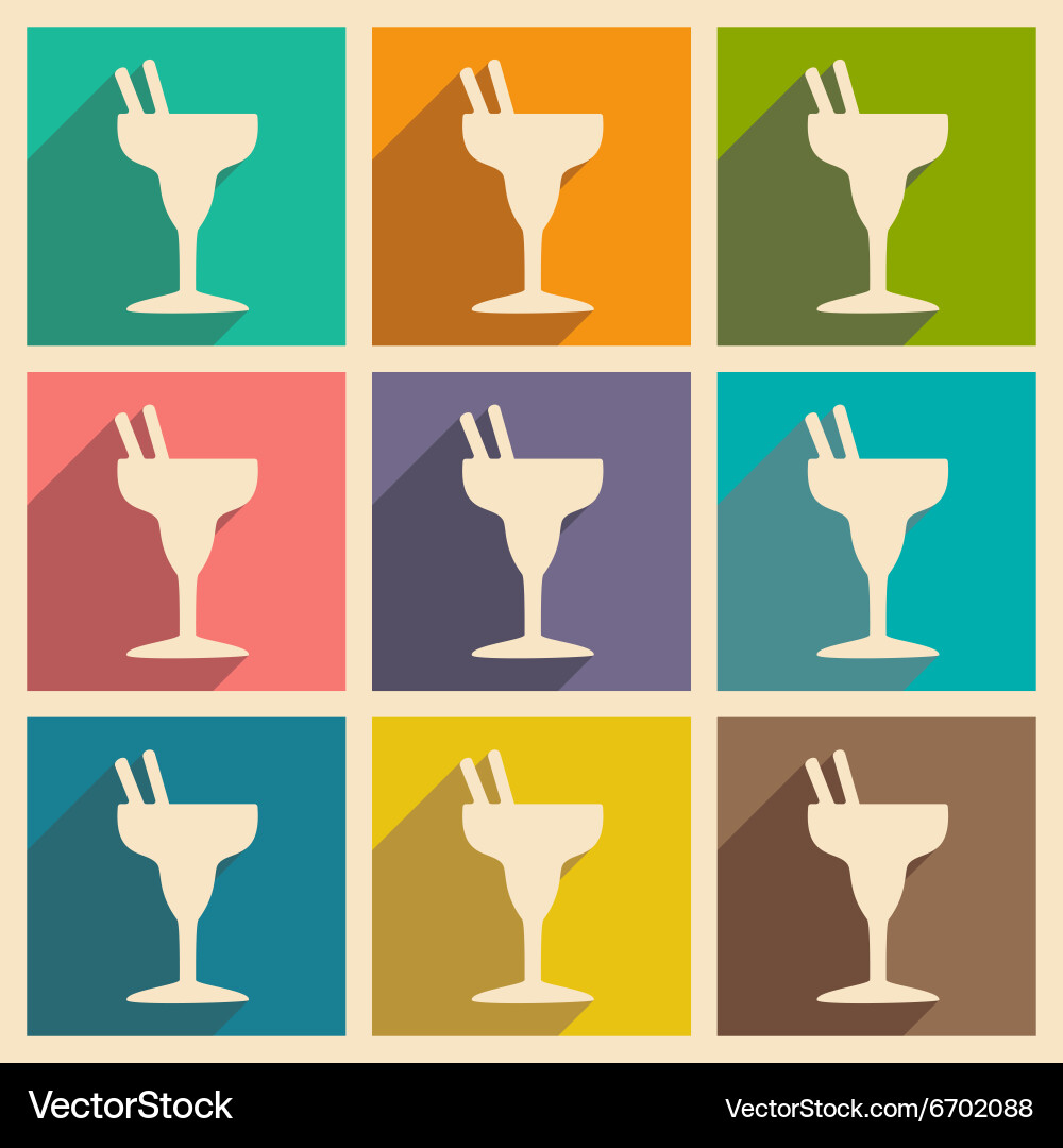Flat with shadow concept and mobile application vector image