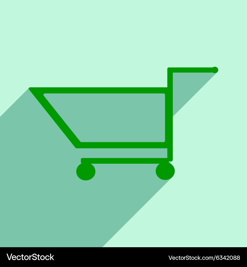 Flat with shadow icon and mobile application vector image