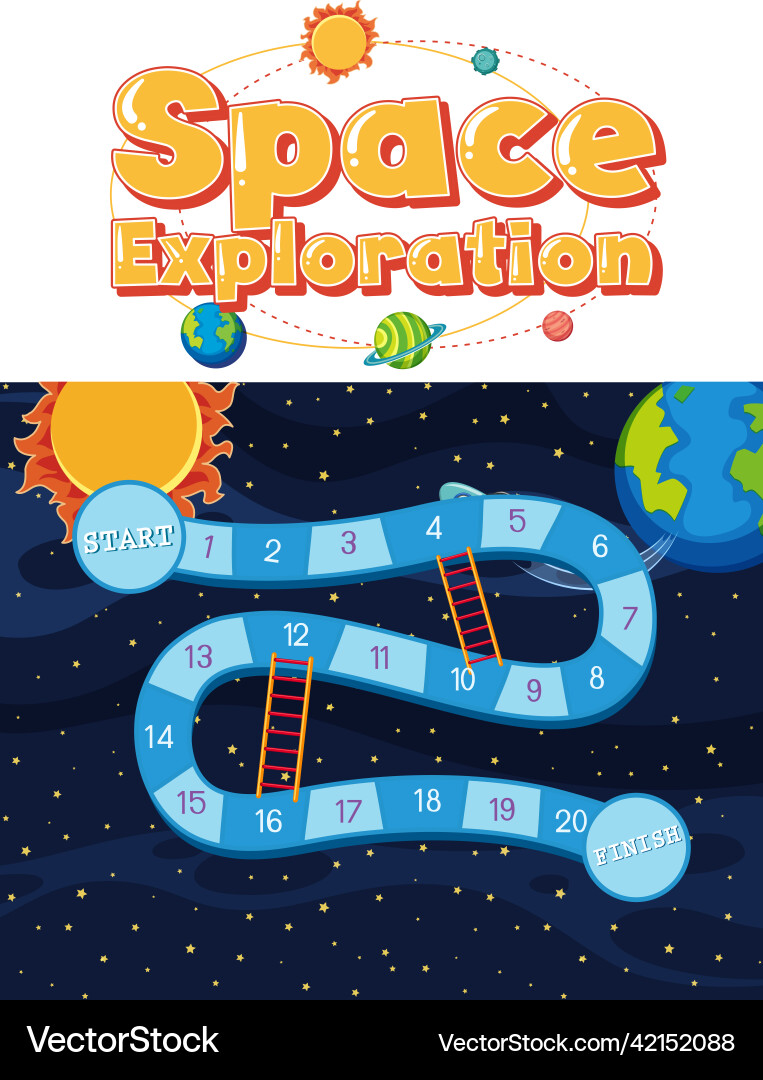 Game template with space theme background Game template with space theme background vector image