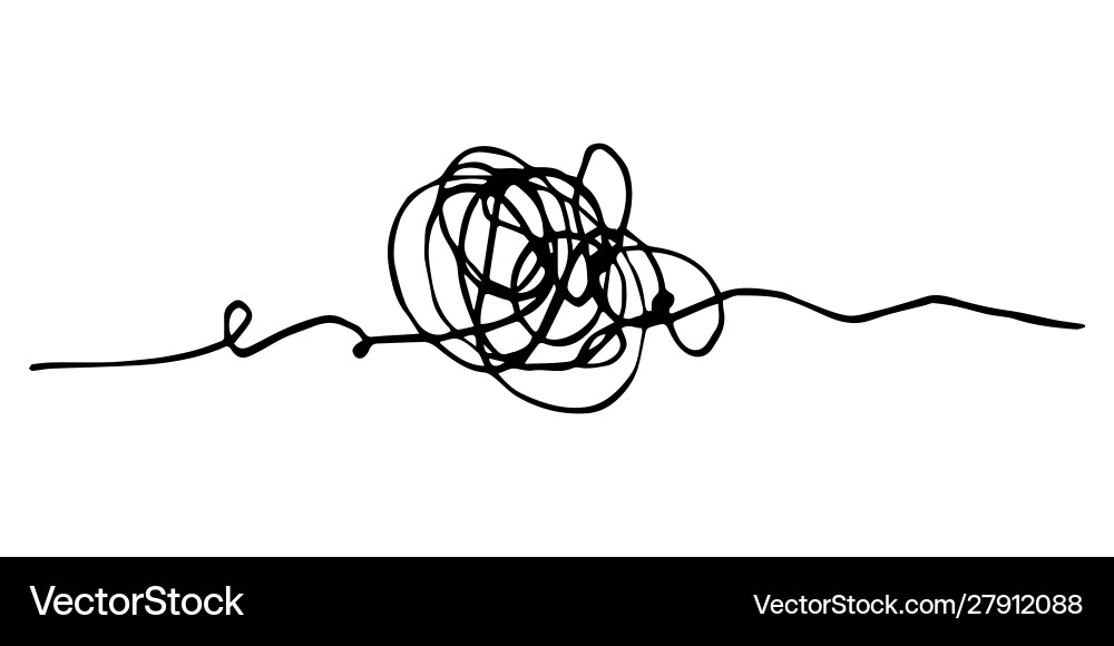 Hand drawn scribble sketch circle object tangled Hand drawn scribble sketch circle object tangled vector image