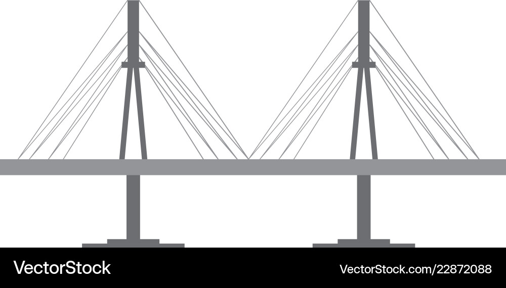 Isolated bridge structure Vector Image