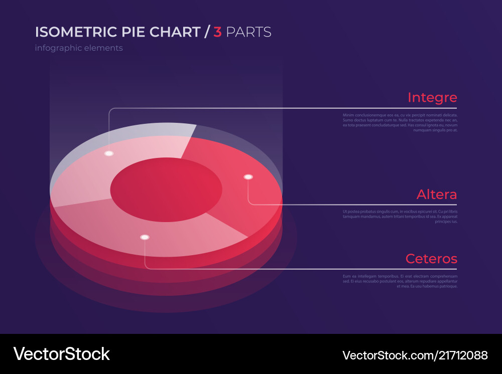 Isometric Pie Chart - Data Visualization vector image