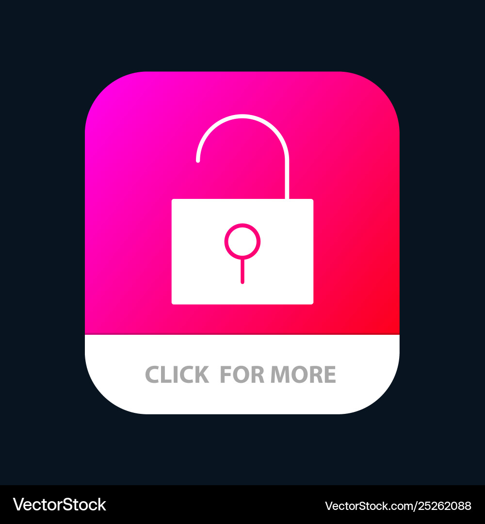 Lock freigeschaltete Benutzeroberfläche mobile App-Taste Lock freigeschaltete Benutzeroberfläche mobile App-Taste vektorbild