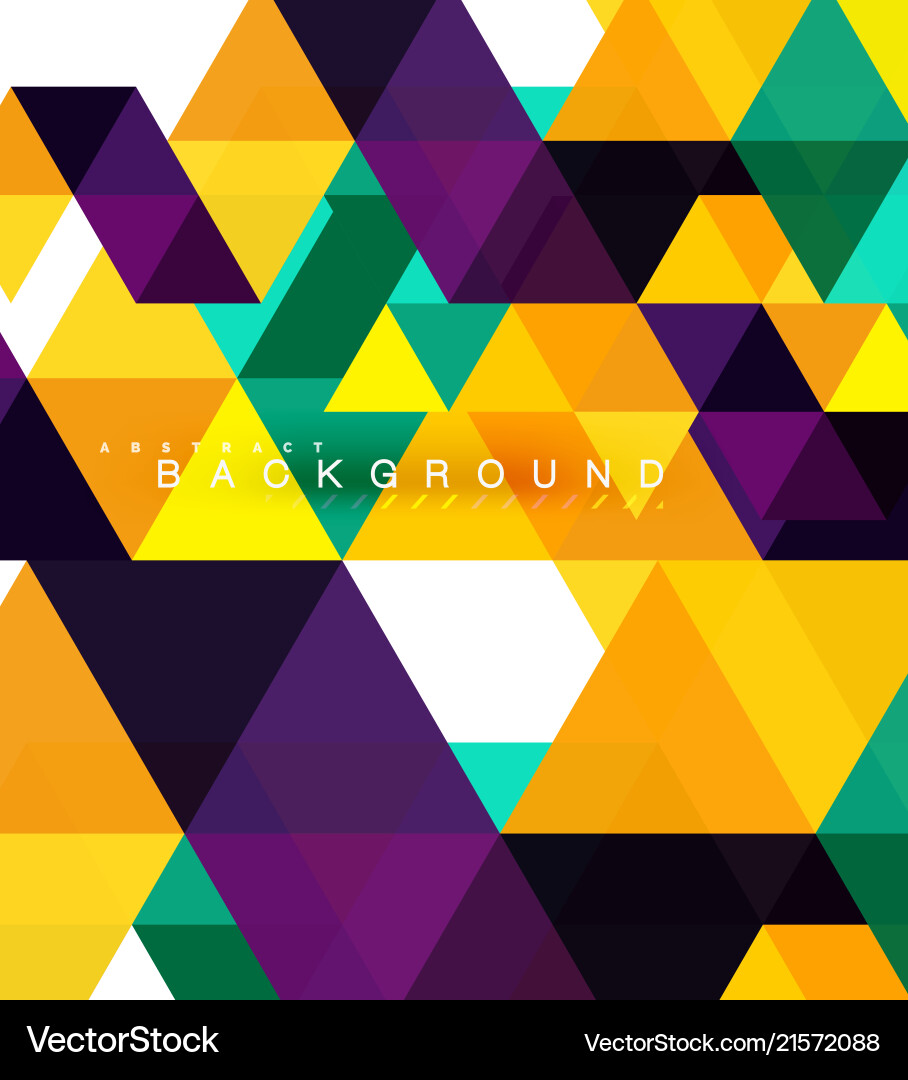 Multicolored triangles abstract background mosaic Multicolored triangles abstract background mosaic vector image