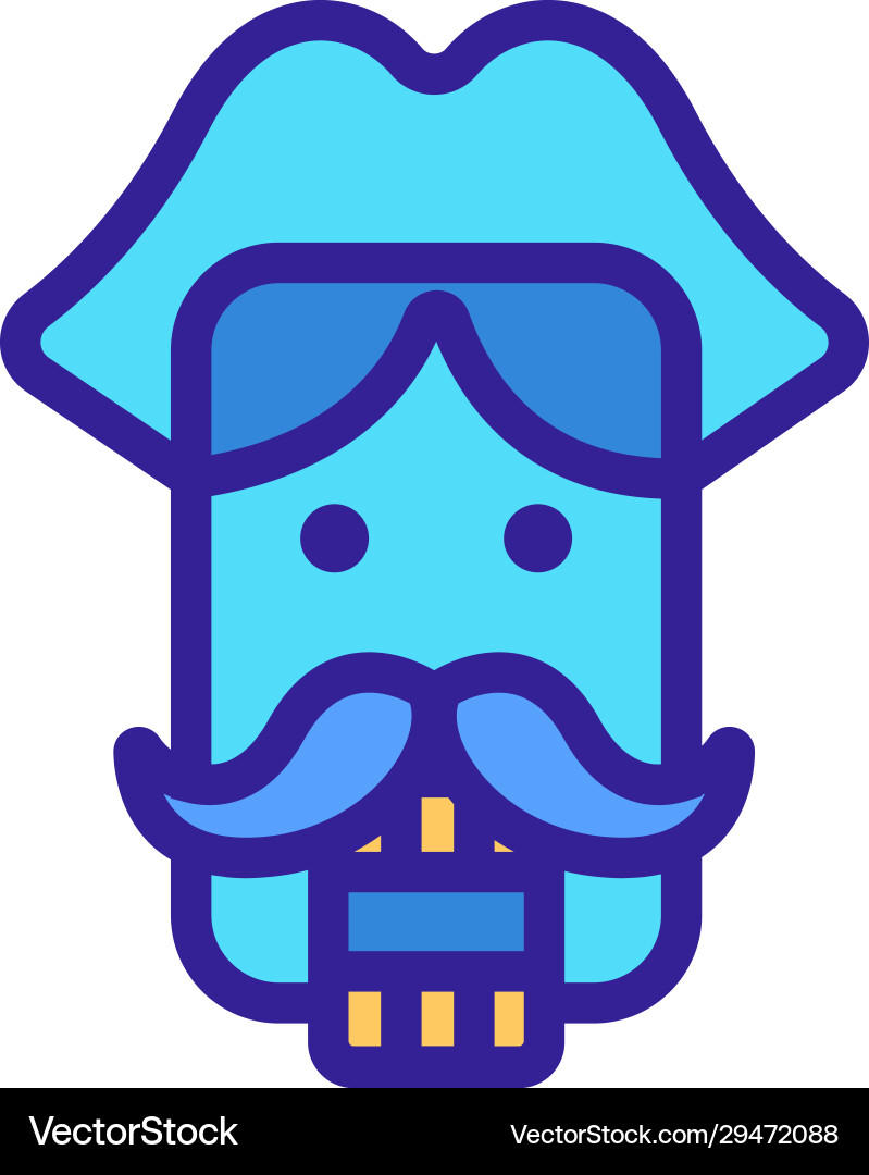 Nutcracker icon isolated contour symbol Nutcracker icon isolated contour symbol vector image