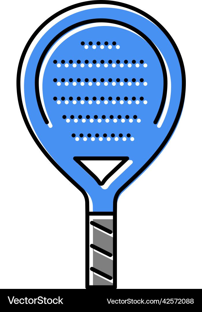 Paddle racket color icon Vector Image