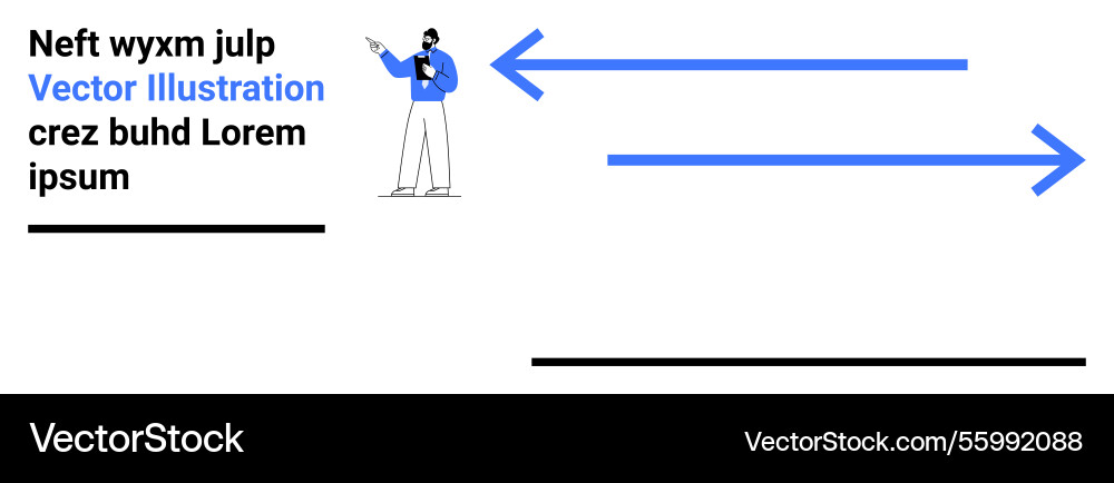 Professional talk with visual outline and arrow Vector Image