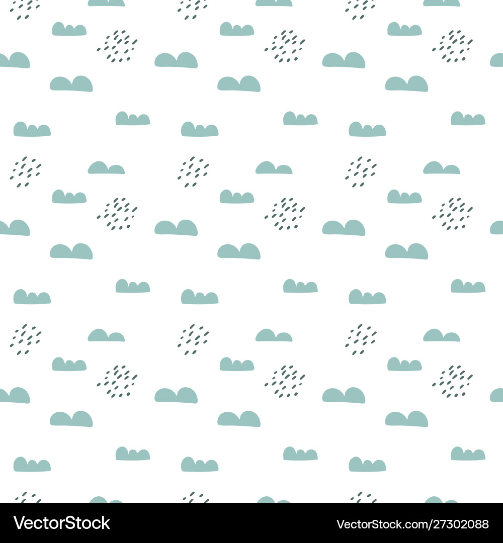 Scandinavian seamless pattern clouds Scandinavian seamless pattern clouds vector image