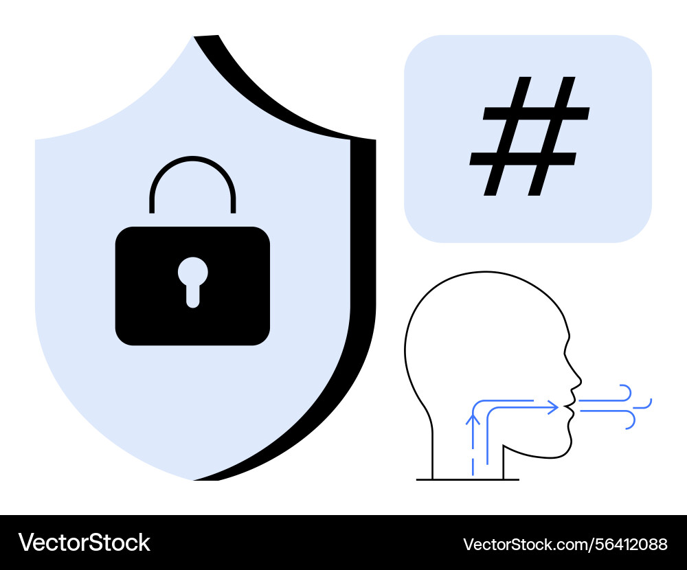 Secure communication concept featuring shield Secure communication concept featuring shield vector image