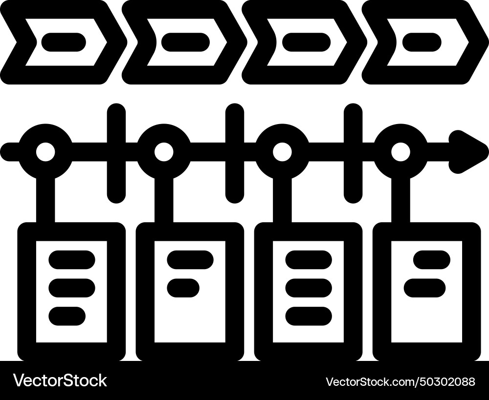 User journey map ux ui design line icon User journey map ux ui design line icon vector image