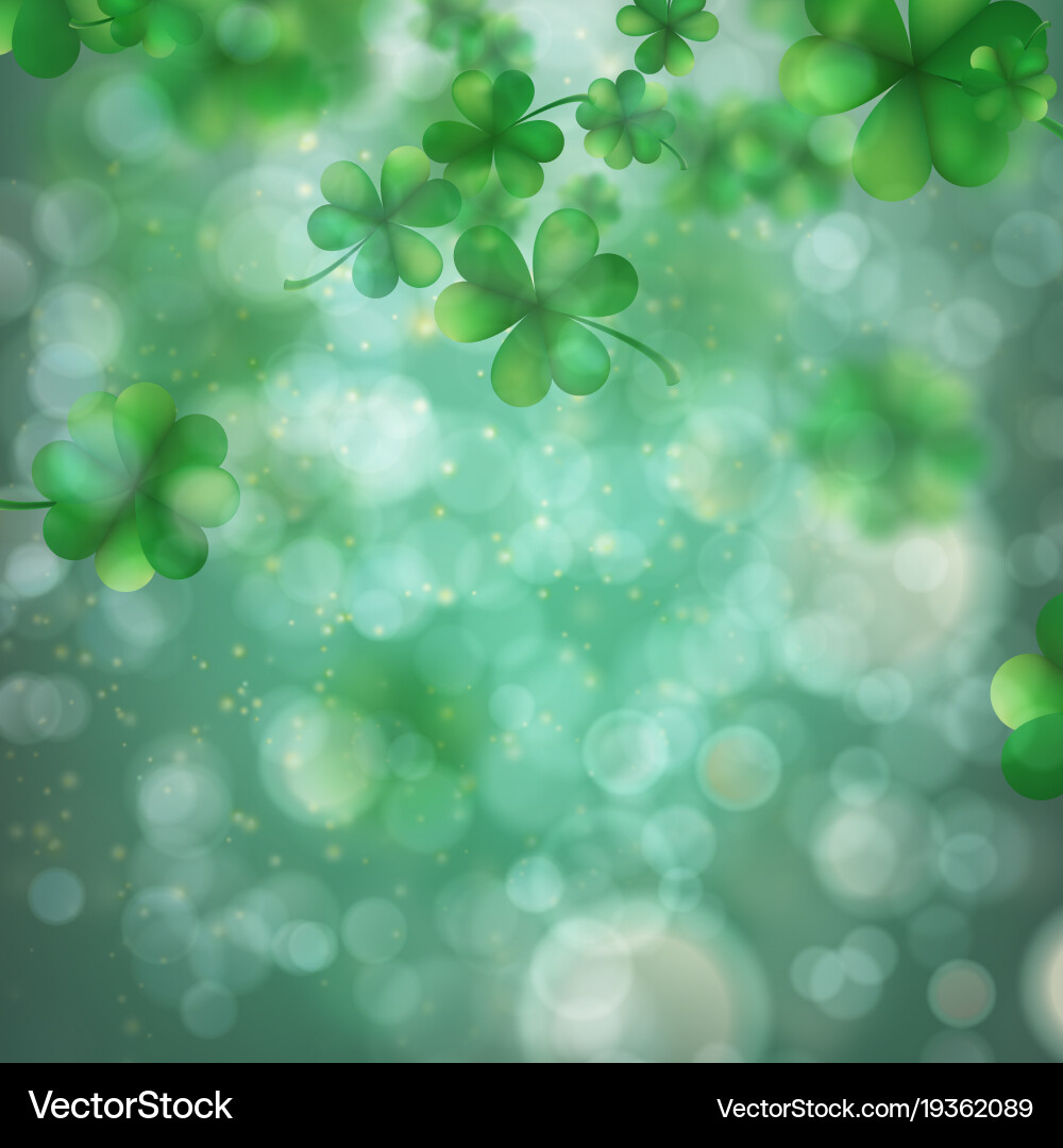 Abstract bokeh blur template with - trifolium vector image