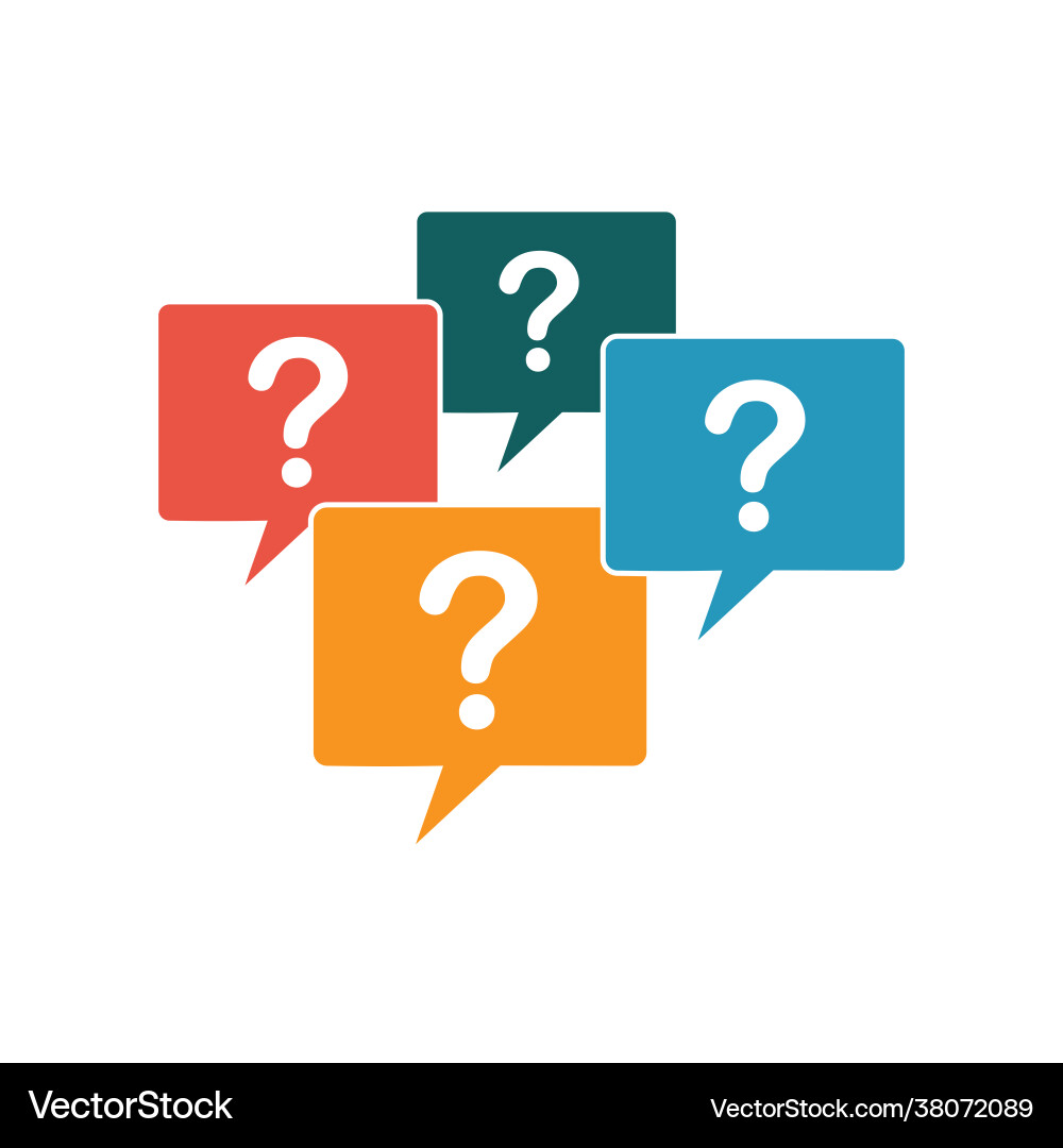 Answer and question icon for asking Vector Image