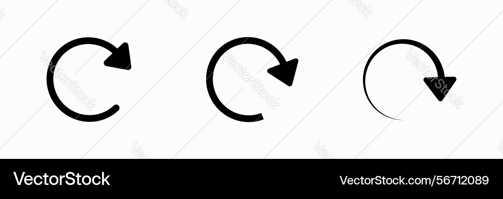 Arrow icon refresh reload rotation Arrow icon refresh reload rotation vector image