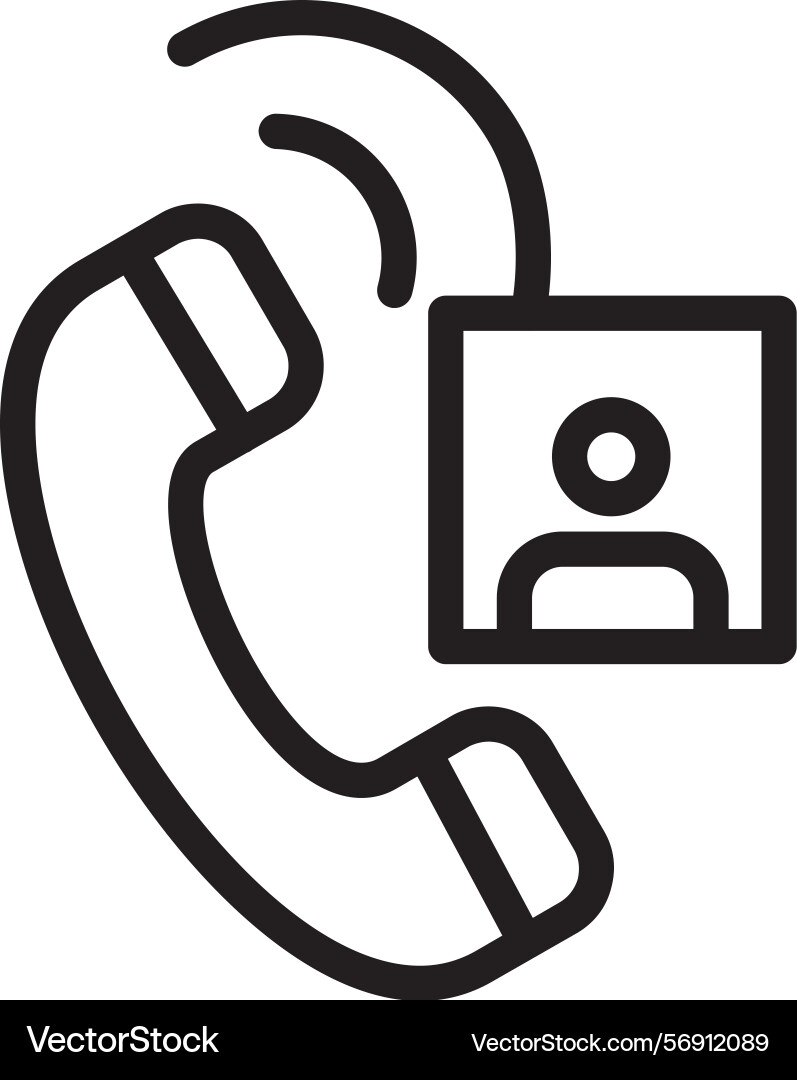 Call linear style icon design vector image