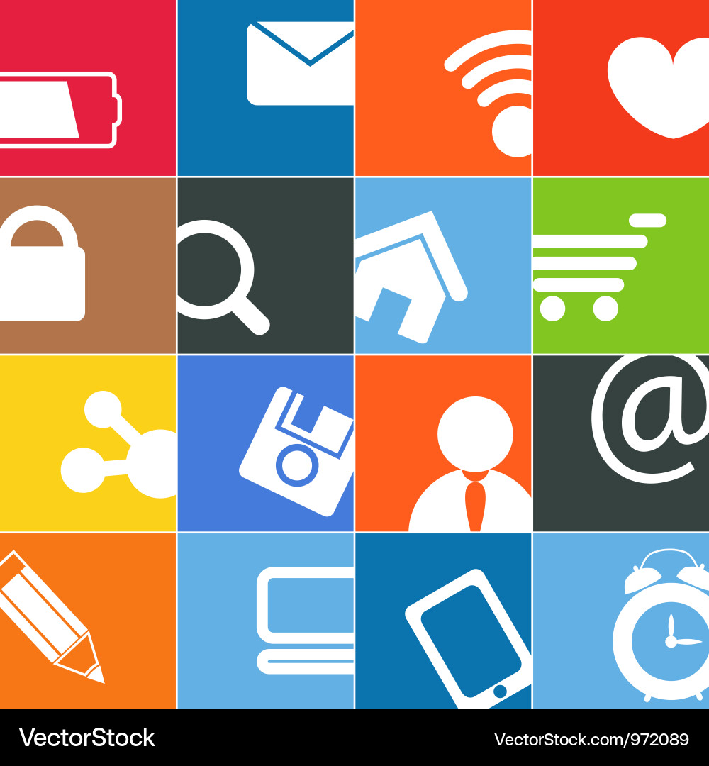 Colorful Button Interface vector image