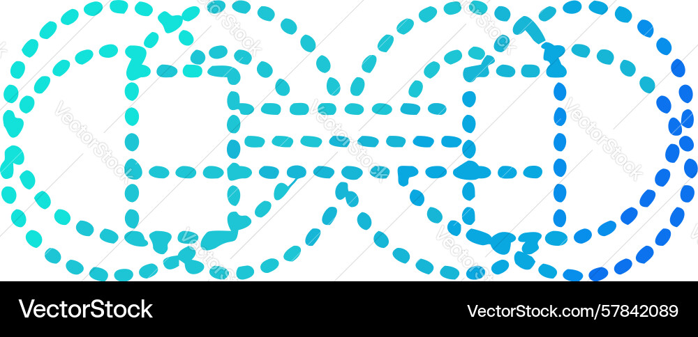 Digital chain of interconnected gift boxes design Vector Image