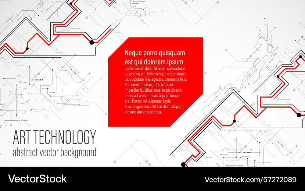 Digital circuit visualization background pattern vector image