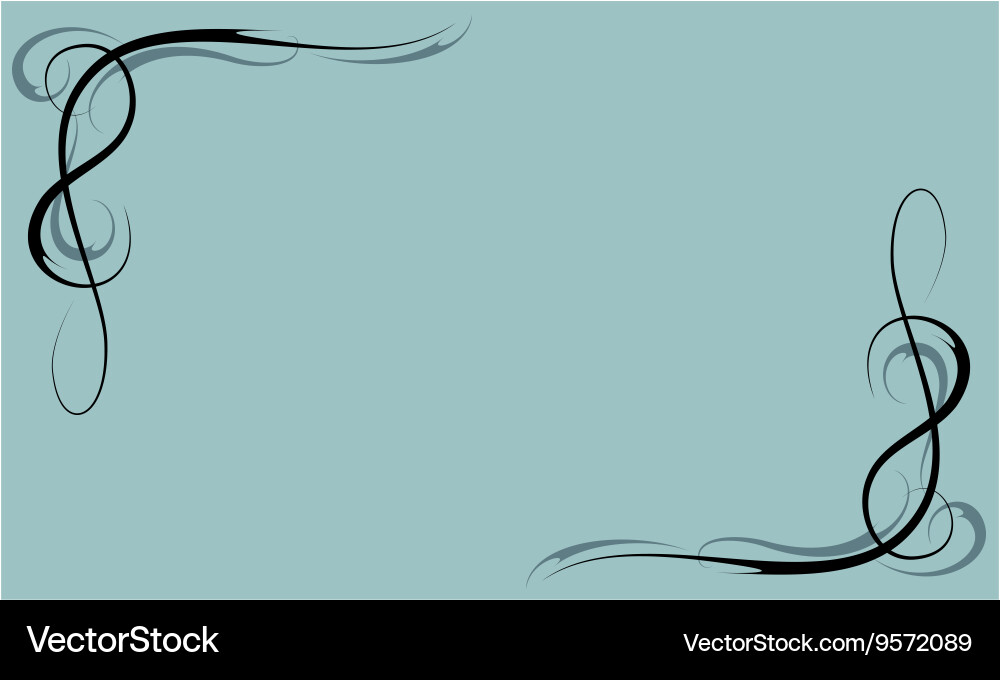 Frame with black curls vector image