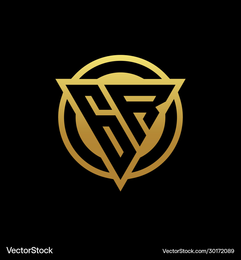 Gr logo monogram with triangle shape and circle Gr logo monogram with triangle shape and circle Vector Image