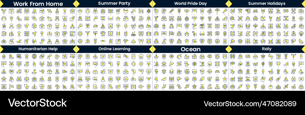 Linear style icons pack in this bundle include Linear style icons pack in this bundle include vector image