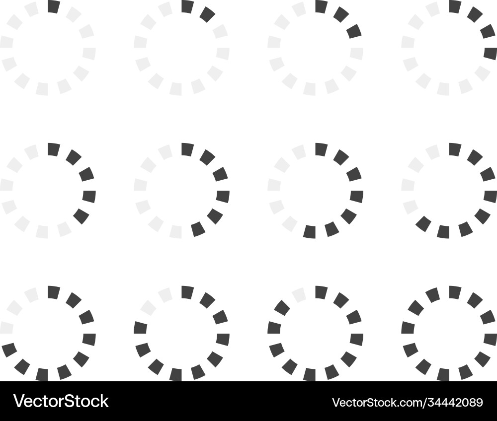Loading icon load set upload icons bar Loading icon load set upload icons bar vector image